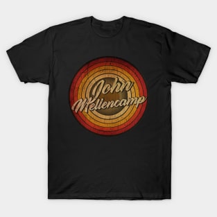 arjunthemaniac,circle retro faded John Mellencamp T-Shirt